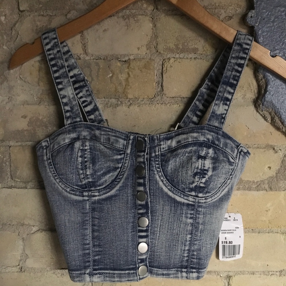 Denim crop top